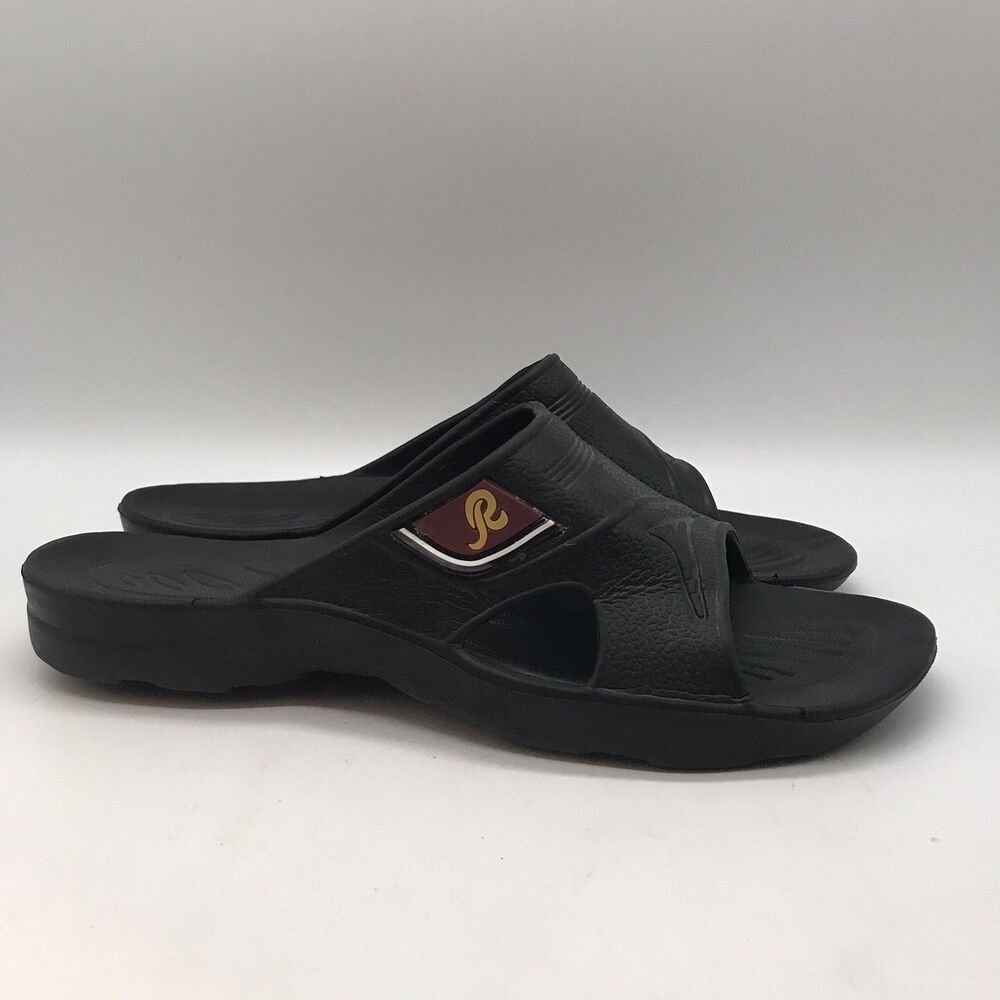Men's 8-9 Lightweight Black Shower Sandals  Comfortable Pool Slides Beach Shoes